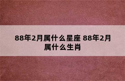 88年2月属什么星座 88年2月属什么生肖